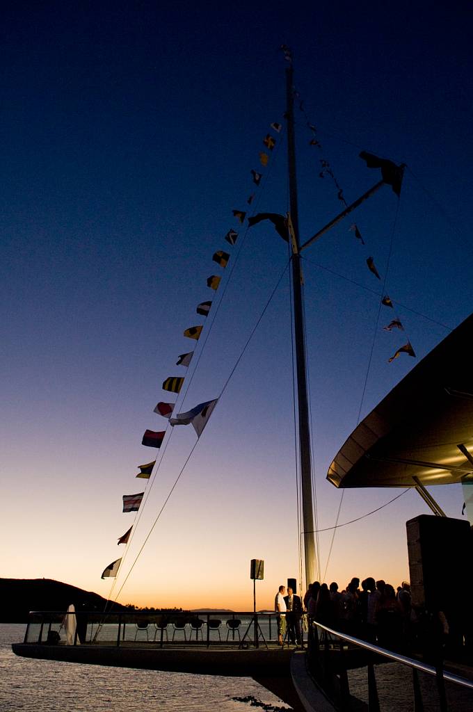 Yacht Club Flag Deck Sunset