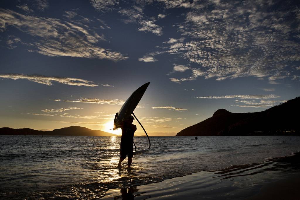 Dawn at the opening of the 30th Gatorade Clash of the Paddles