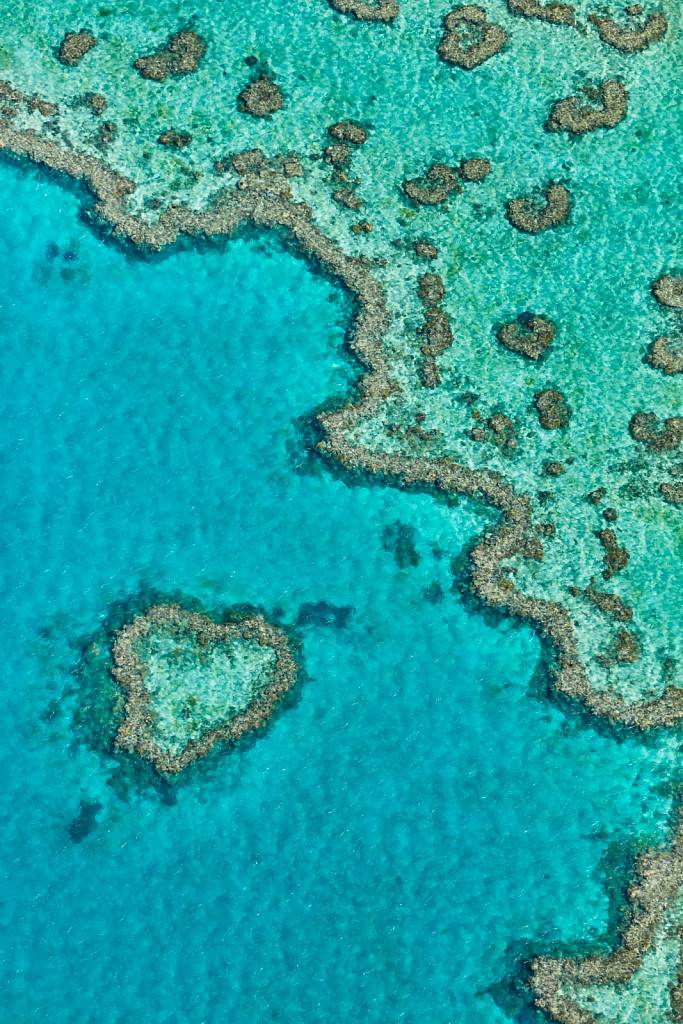 Heart Reef Aerial Portrait